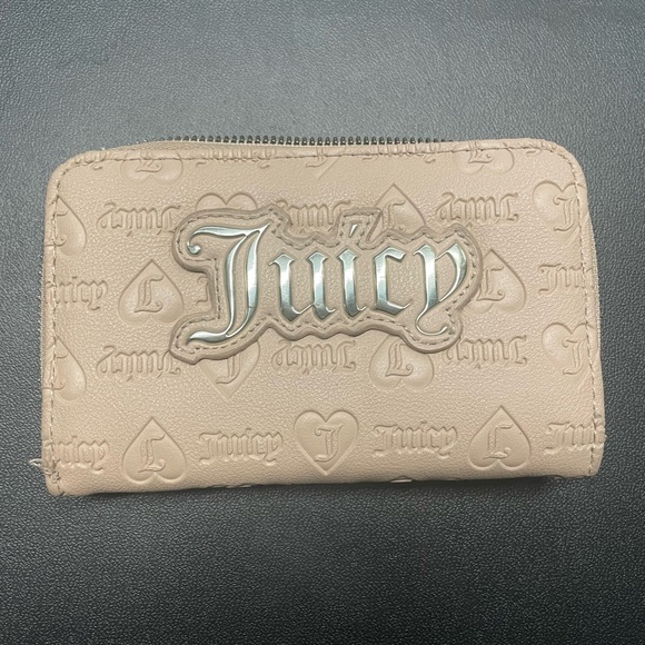 Juicy Couture Handbags - Juicy Couture Beige Embossed Wallet